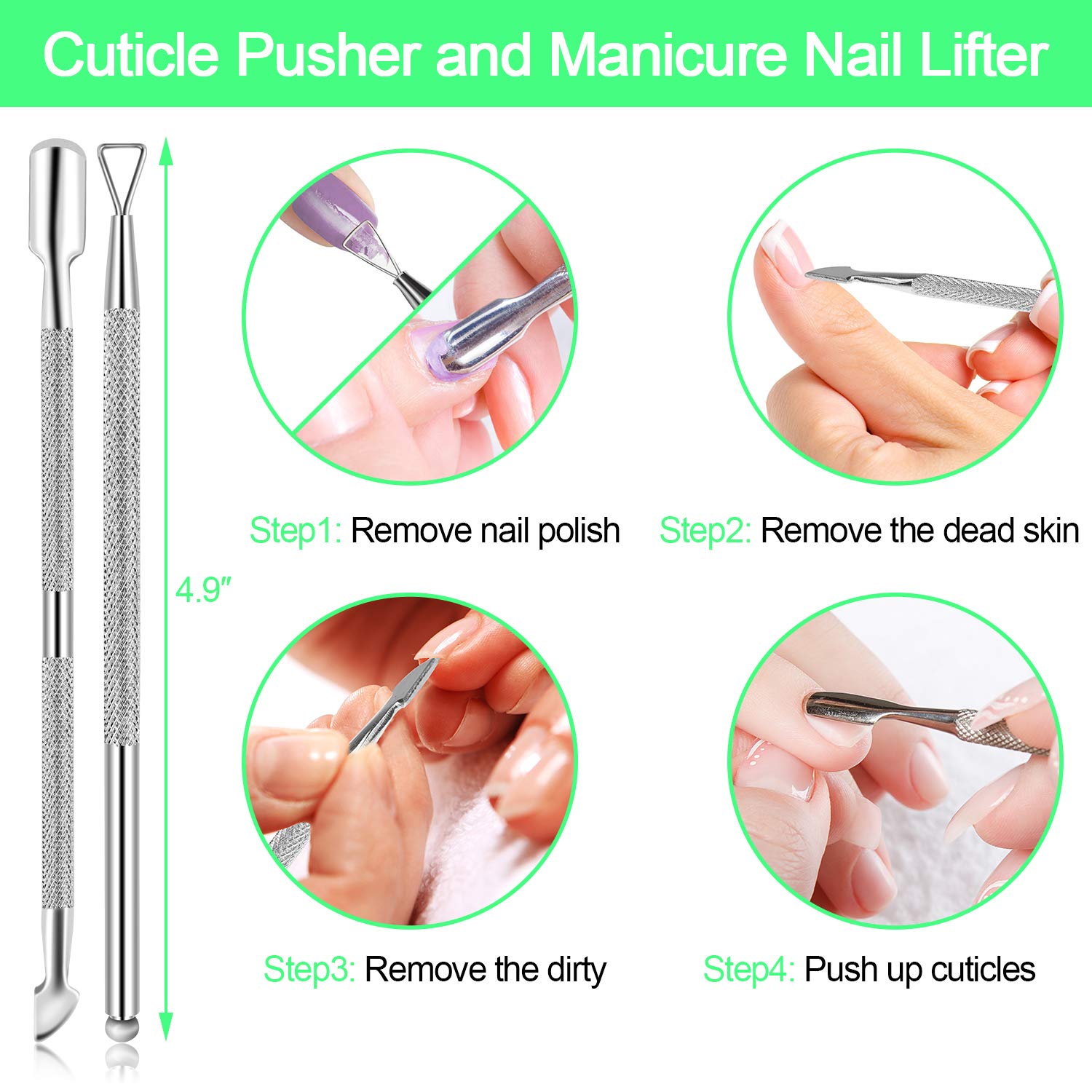 20 in 1 Nail File Set, EAONE Professional Manicure Kit Pedicure Tools Nail Art Tools with Nail Files and Buffers Cuticle Nipper Cuticle Pusher Nail Cutter for Hand and Foot Nail Salon, Case Packaged: Beauty