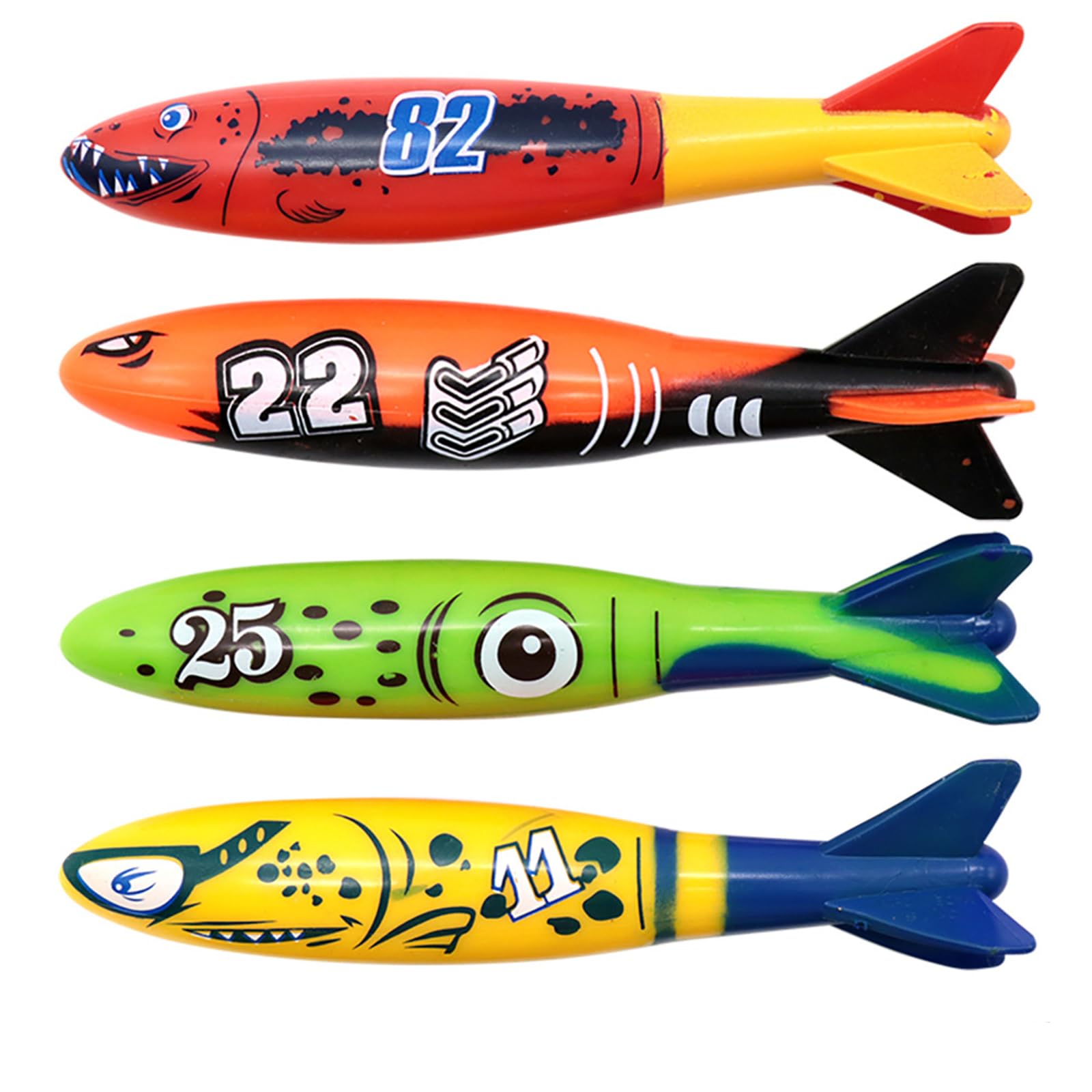 4Pcs Torpedo Diving Toys for Swimming Pool,Sinking Toys Swimming Sinkers for Kids,Dive Torpedo Swim Pool Sinkers,Bath Torpedo Water Toy Underwater Training Pool Toys for Kids 7-12 Girls Boys Pool Game
