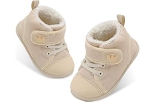 FEETCITY Baby Boots Boys Girls Infant Slippers Cozy Fleece Boots First Walking Shoes Warm Socks Newborn Crib Shoes