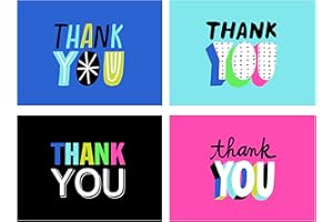 Hallmark Thank You Cards Assortment, Colorful Thanks (48 Cards with Envelopes) for Graduation, Birthday, Bridal Showers and More