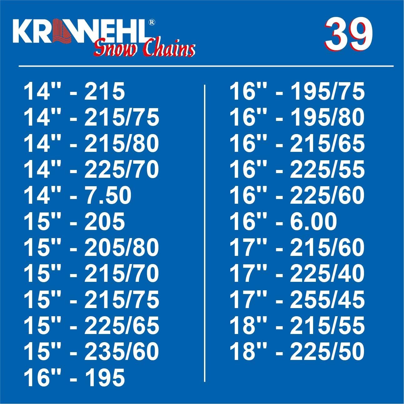 Gruppe 39 Krawehl Speziell 4x4 Schneeketten Typ Rombo Az 3402 0011395 O 16 Mm Autozubehor Auto Motorrad Suenaacampo Com