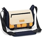Cwatcun Camera Messenger Bag – Waterproof Compact DSLR Shoulder/Sling Bag for Canon/Nikon/Sony, Lightweight Travel & Street Photography Bag, Fits DSLR + 2 Lenses & Accessories