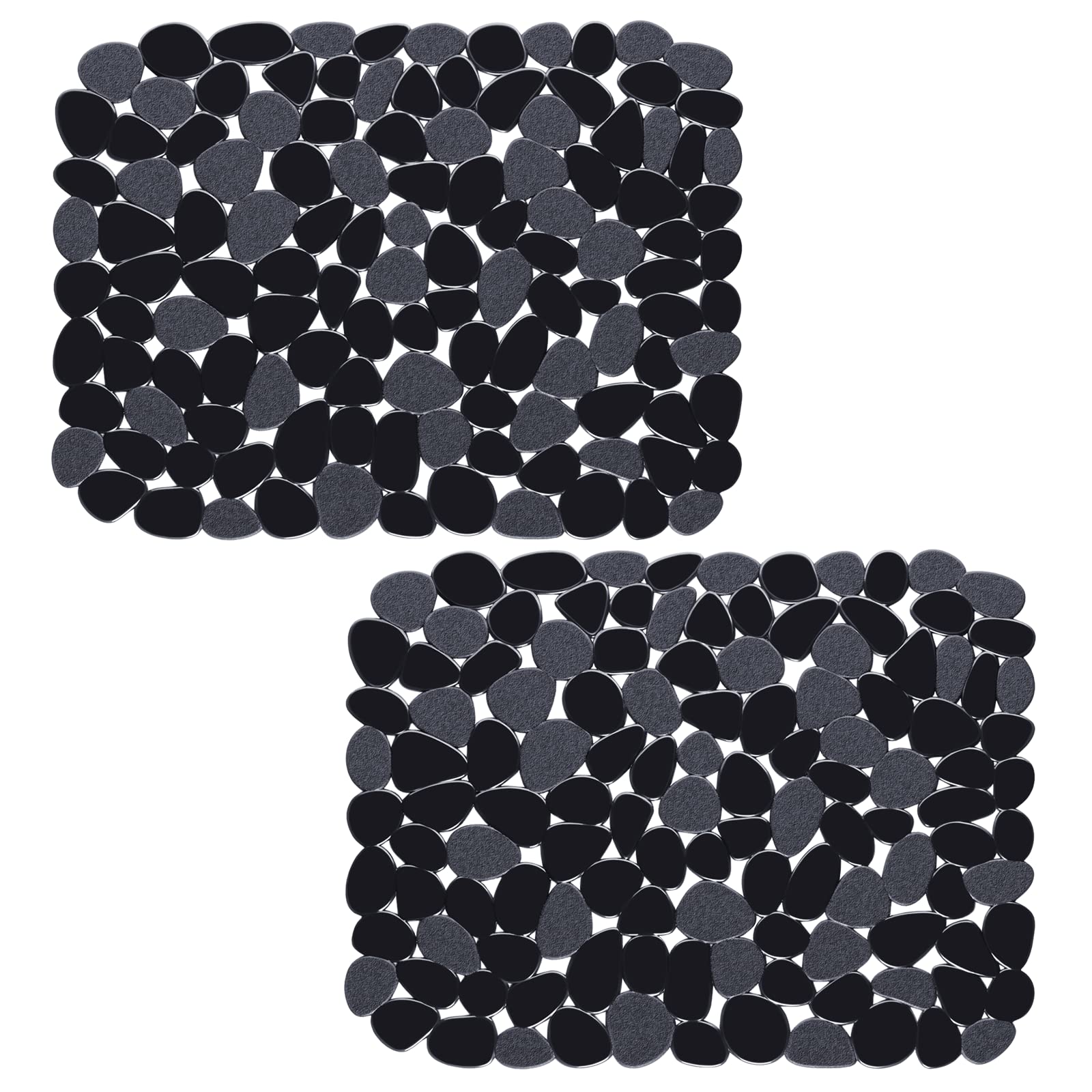 Photo 1 of Bligli Pebble Sink Mat for Stainless Steel/Ceramic Sinks, 2 Pack PVC Sink Protectors Mats for Bottom of Kitchen Sink, Dish Drying Mat for Dishes and Glassware, 15.7 x 11.8 inch, Black