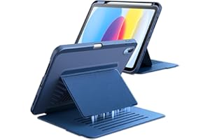 JETech Multi-Angle Stand Case for iPad (A16) 11th/10th Generation (2025/2022), Ultra-Stable Support, Slim Shockproof Cover wi