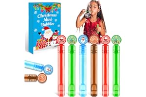 WONDRUS Christmas Mini Bubbles Goodie Bag Stocking Stuffers Fillers for Kids 20 Pack, Small Party Favors Toys Gifts Non Candy Treats for Toddlers, Christmas School Classroom Supplies Prizes Games for Students