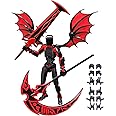 T13 Action Figures Set (Assembly Completed) Lucky 13 Action Figure,3D Printed Robot 13 Action Figure, Dummy 13 Set, for Collectors Desktop Decorations, Red