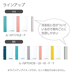 Kokuyo Campus Refillable Notebook, B5 2x2 Slim Ring