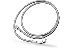SHOZHO Steel Braided Turbo Oil Feed Line 48" Length 551867 4AN 90 Degree Straight Hose End Pressure Stainless Remote Turbocharger Sensor Teflon 4AN