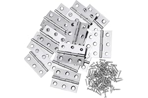 ZAQW 20Pcs Stainless Steel Folding Hinge 2 inch Door and Window Hinge is assigned 120 Screws