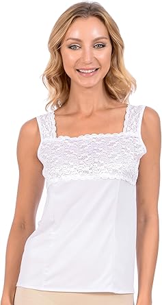 lace satin tank