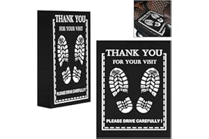‌RUENXG Disposable Car Floor Mats - Black Heavy Duty 19.6x15.7 Inch Universal Fit for SUV/Truck/Sedan | Footprint Design | Ca