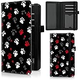 LYHXLYJH Checkbook Cover for Duplicate Checks,Slim Durable RFID Blocking Checkbook Credit Card Holder for Personal and Business Checks-Cute Dog Paws