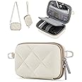 BAGSMART Digital Camera Case, Protective & Lightweight Camera Case with 2 Carrying Ways, Waterproof & Shockproof Small Camera Bag for Canon PowerShot/GoPro/Sony DSCW800/DSCW830 - Beige