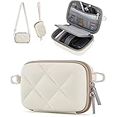 BAGSMART Digital Camera Case, Protective & Lightweight Camera Case with 2 Carrying Ways, Waterproof & Shockproof Small Camera Bag for Canon PowerShot G7X Mark II/III/Sony DSCW800/DSCW830 - Beige