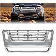 HECASA Front Grill Compatible with 2006-2010 Ford Explorer 2007-2010 Sport Trac Replacement for FO1200476 Bumper Grille Assembly Radiator Grille W/Side Openings 3-Bar Style Chrome Painted