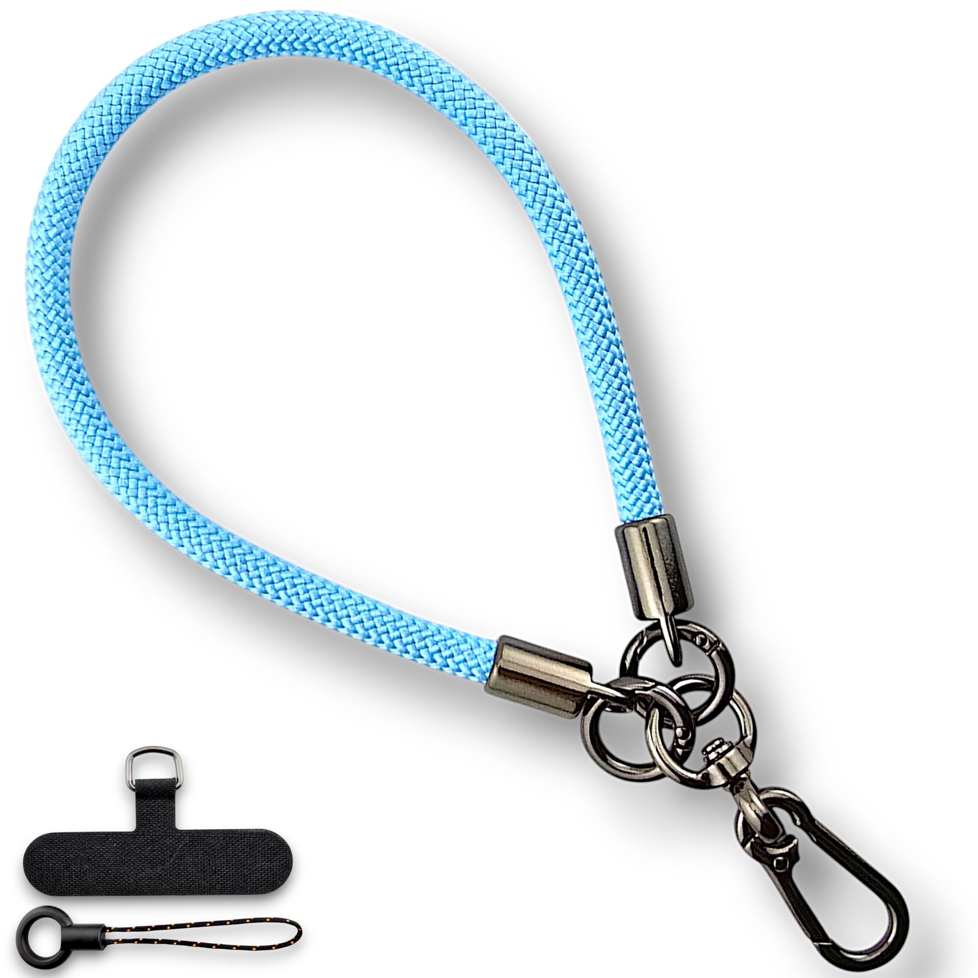 RATASK Wrist Strap Lanyard, Rope Lanyard Wrist Strap for Mobile Phones, Cameras, Keyring, Keychain,Mobile Accessory Pendant (7mm Thickness) (Light Blue)