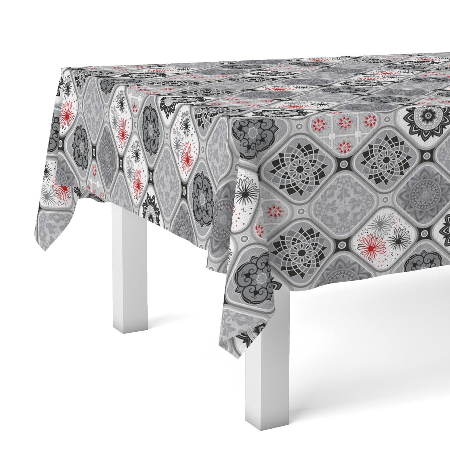 Martina Home Oilcloth Tablecloth JUCAR Grey 240 x 140 cm