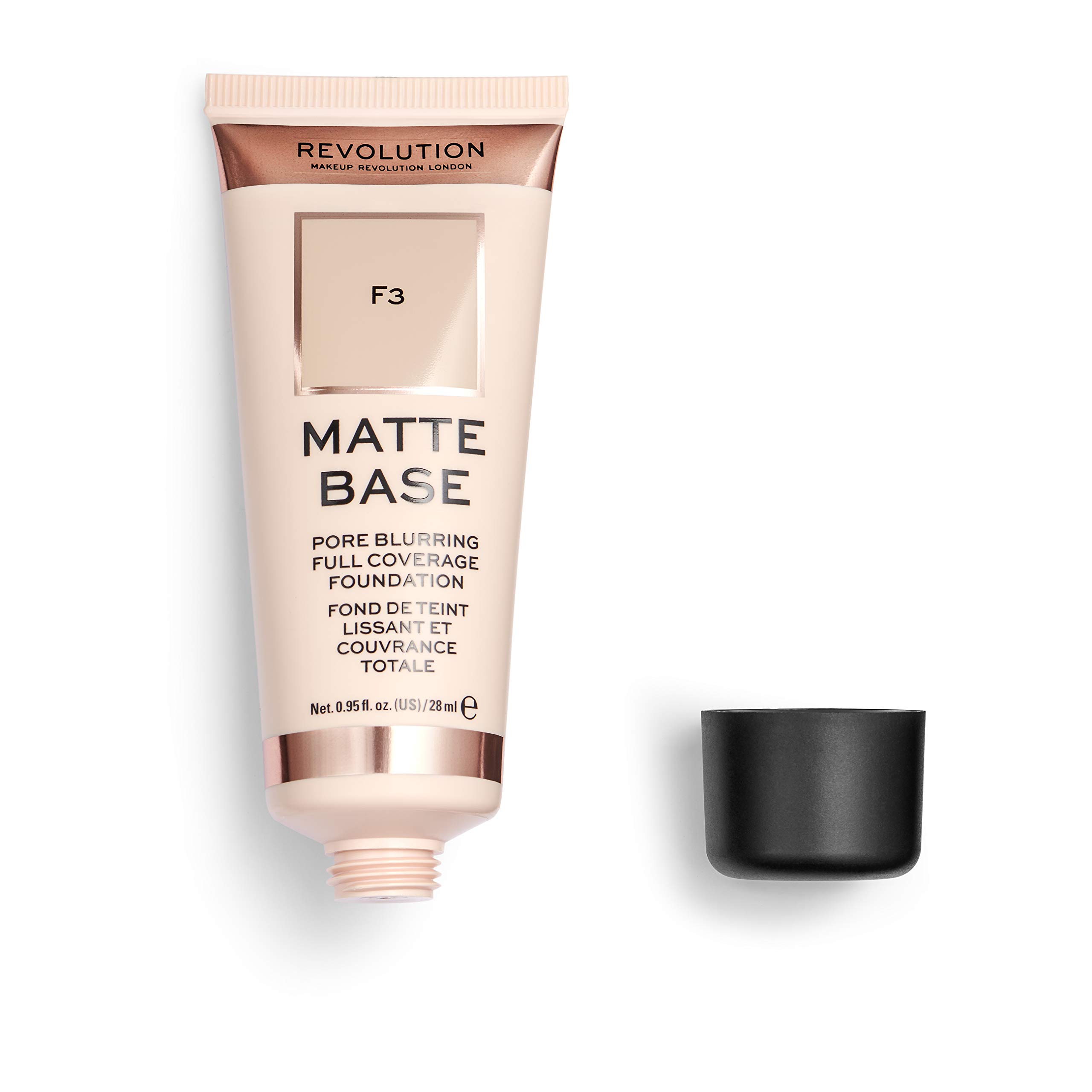 Revolution Beauty London, Matte Base, Foundation, F3, 28ml
