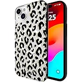 Kate Spade New York iPhone 15 Plus Case, Compatible with MagSafe - City Leopard Black