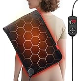 InVarme Far Infrared Heating Pad: Max 3X Deeper Relief for Back Neck Shoulders Pain & Period Cramps – Graphene 3S Fast Heat – Soft Warm Plush Fabric for Women with 4H Auto Off– 12" x 24"