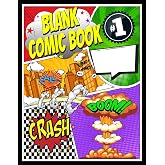 Blank Comic Book Volume 1: Create your own fun comic or manga stories, 20 different templates, 6 - 8 panels, for kids, teens and young adults (Creative Streak Series)