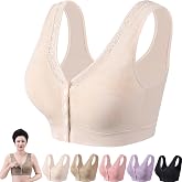 Hana Bra - Cotton Buttonless Comfy Lifting Shaping Bra, Front Close Bras