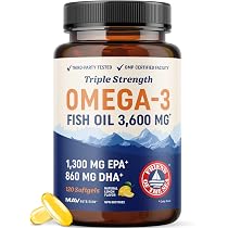 Complément Alimentaire Oméga 3 Triple Force 1250mg - 100% Naturel - 30/60/120 Gélules - Date De Péremption 03/2027