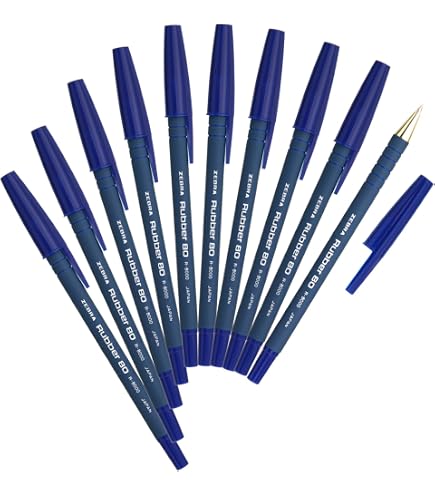 Amazon.com : ZEBRA B-R-8000-BK Oil Based Ballpoint Pen, Rubber 80