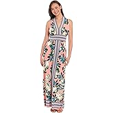 London Times Womens Sleeveless V-Neck Maxi Dress for Women | Casual Dresses for Women