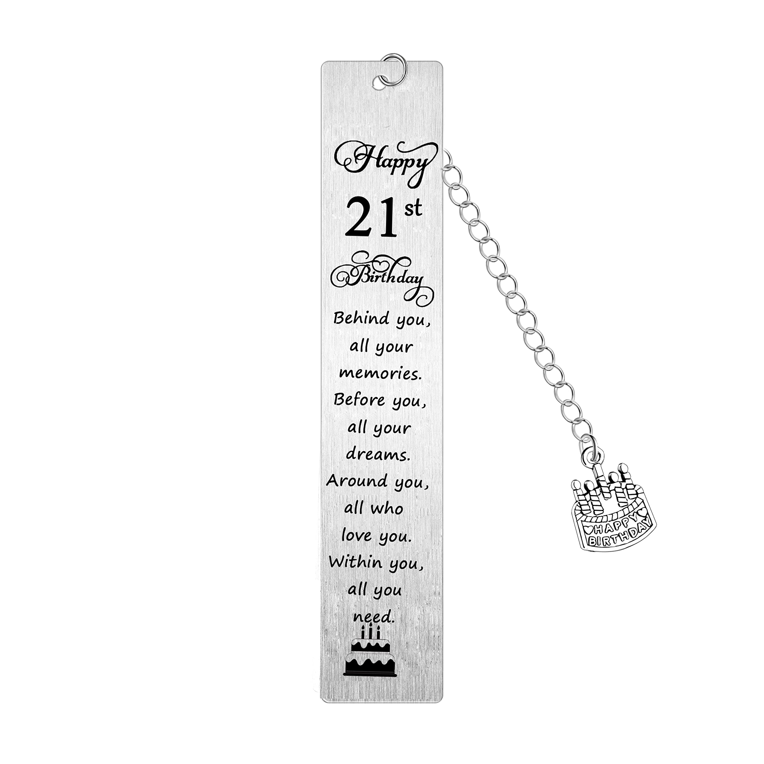 Happy 21st Birthday Gifts Bookmarks Birthday Presents for Teen Girls Boys Daughter Son Inspirational Gifts Encouragement Bookmarks for Women Friendship Gifts