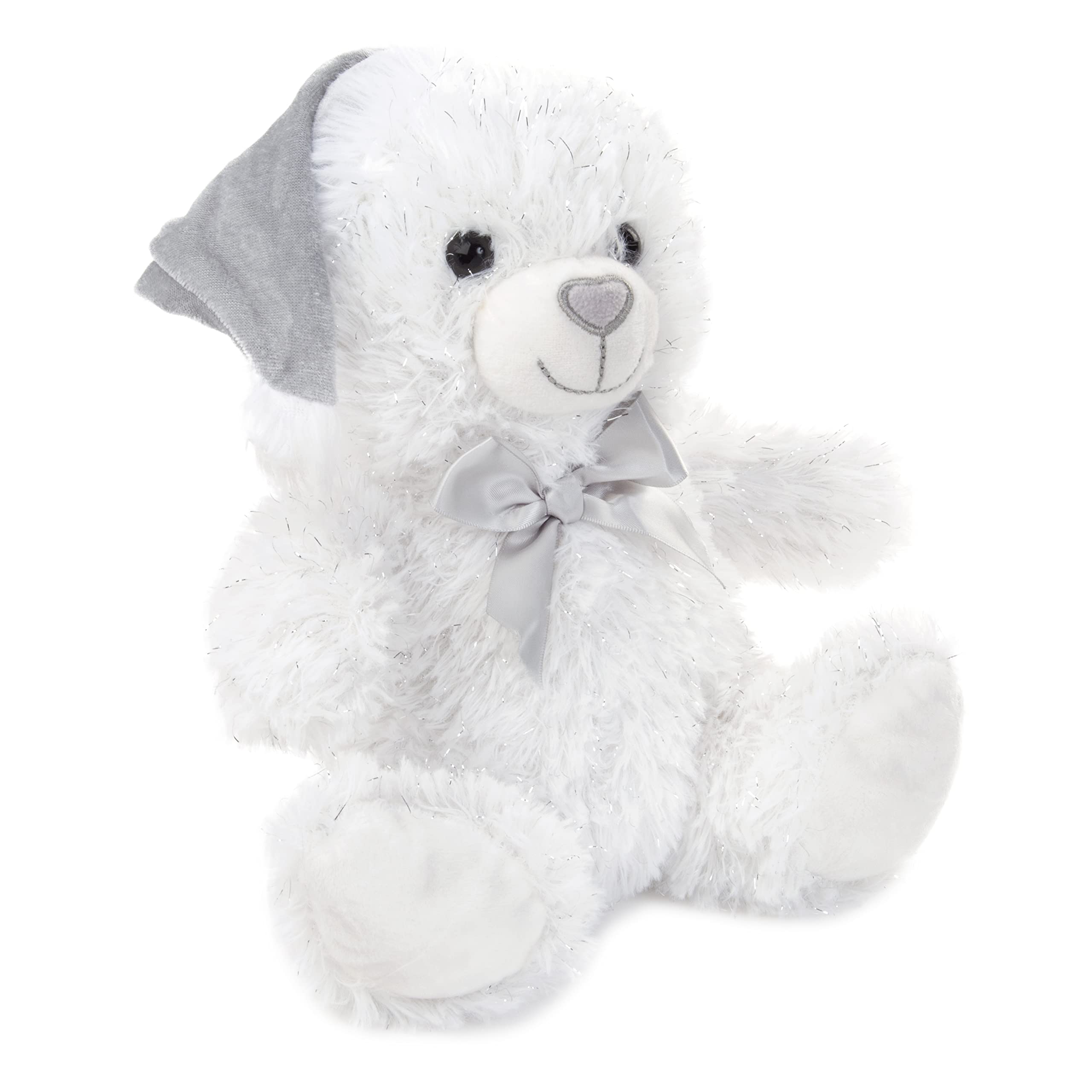 abeec Glitter Bear - Valentines Gift For Her - Soft White Teddy Bear - Cuddly Baby Plush Toy — image 1