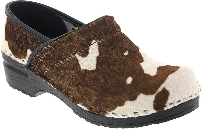 cow print clogs