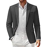 Vssjavun Blazer for Men Casual Suit Jackets Lightweight Sport Coat One Button Slim Fit Suits