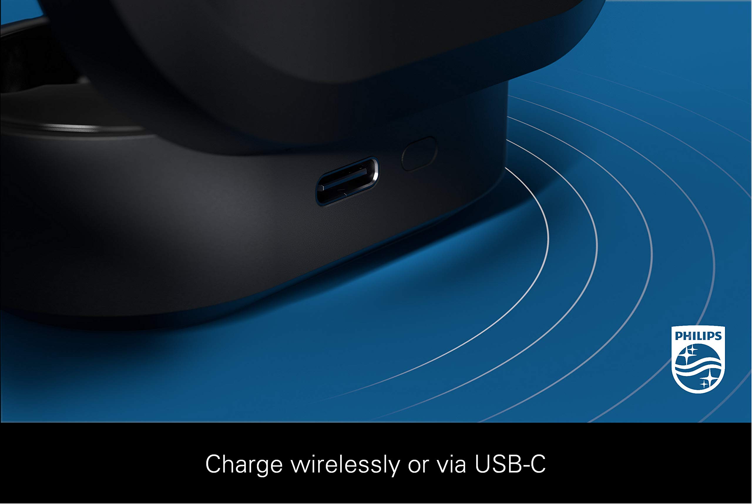 Philips T8505 True Wireless Earbuds, Hybrid Active Noise Canceling (ANC), Bluetooth 5.0 Voice Assistant, IPX4 Splash Resistant, App Control, USB-Charging, Wireless Charging case Included (TAT8505BK)