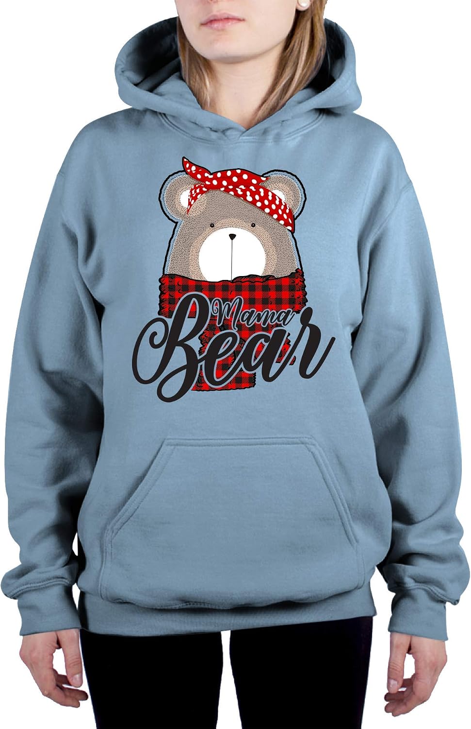 Mama Bear Red Plaid Clothing, Shoes 