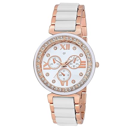 Capture fashion Diamond Golden Stainless Steel Analogue Multicolour Dial Mens Watch (CP-126)