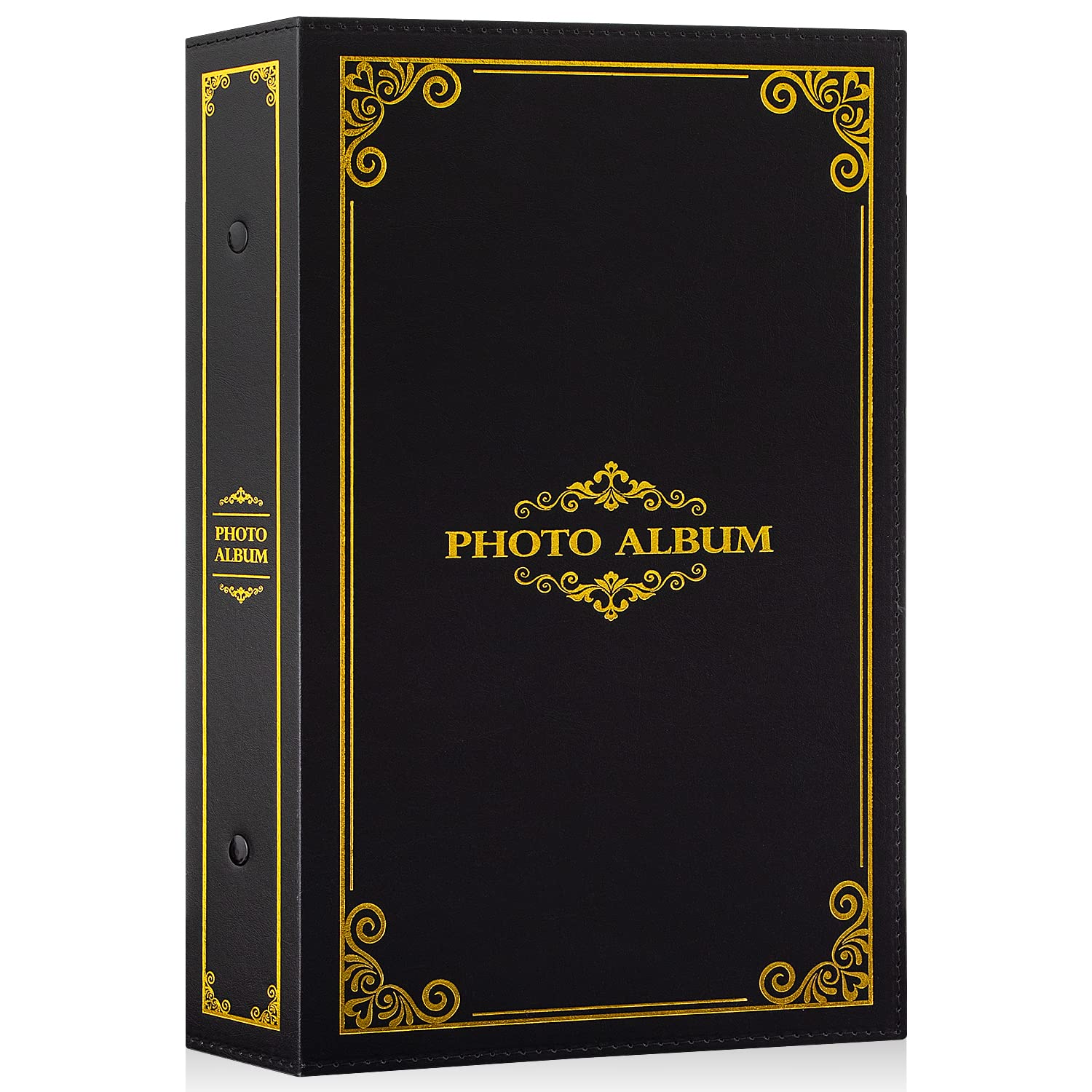 Lanpn Photo Album 6x4 Slip in, Traditional Classic 300 Pockets Photo Albums Holds Landscape Only 10x15cm Picture Black