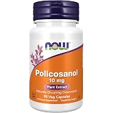 NOW Supplements, Policosanol 10 mg, Blend of LCFAs, 90 Veg Caps