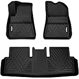 MarsAuto Floor Mats Custom Fit for 2017/2018/2019/2020/2021 Model 3 TPE All Weather Protection 1st and 2nd Row Full Set Liner