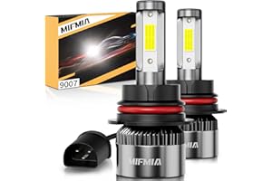 MIFMIA 𝟗𝟎𝟎𝟕/𝐇𝐁𝟓 Bulbs High/Low Beam 6500K Cool White 900% Brighter 36000LM, Plug-N-Play with Cooling Fan IP68 Waterproof Off Road Lights, Pack of 2
