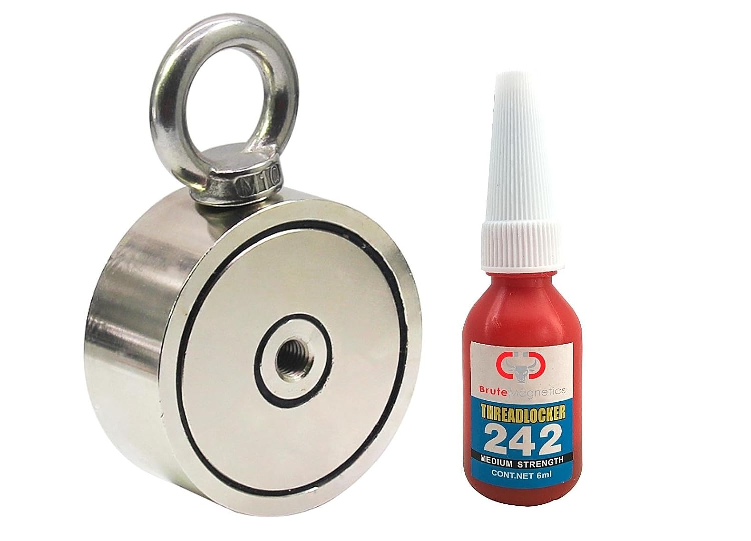 Brute Double Sided Round Neodymium with Eyebolt