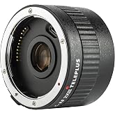 VILTROX C-AF 2X II Auto Focus 2.0X Teleconverter Extender Converter for Canon EF Mount Telephoto Lens 135mm f/2L,200mm,300mm,400mm,600mm,70-200mm,100-400mm and DSLR Camera 5DII 80D 760D 7D