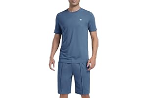 MoFiz Men's 2 Piece Running Outfit Suit Tracksuit Set Quick Drying Casual Jogger Fishing Short Sweatsuits