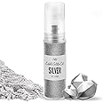Edible Glitter Spray - 10g Edible Luster Dust Metallic Food Grade Coloring Glitter for Drinks, Cake Decorating, Baking - Edible Dust Powder Shimmer Dusting Powder for Icing, Chocolate, Candy (Silver)
