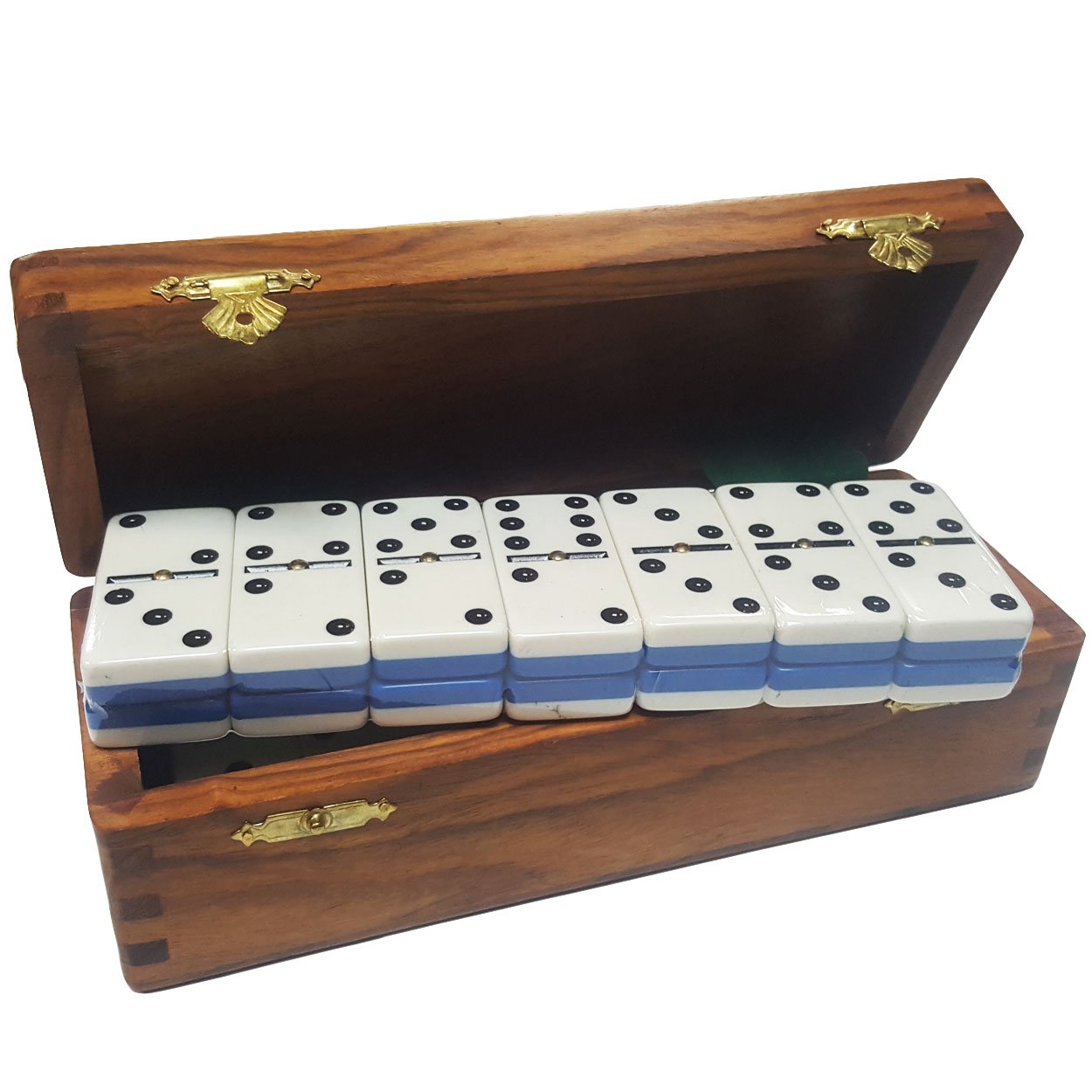 Double Six Professional Jumbo Size Two Tone Dominoes Set With