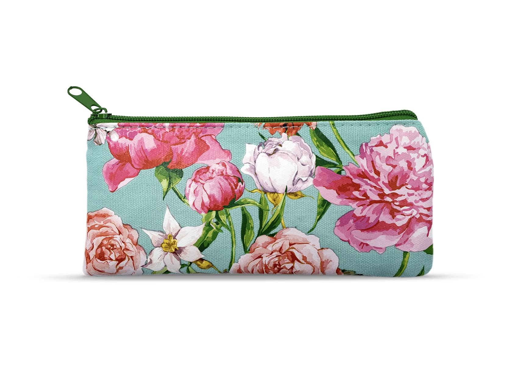 Pigna Nature Flowers Pencil Case, Green
