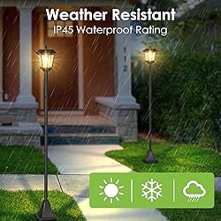 Greluna 68 Inches Solar Lamp Post Light