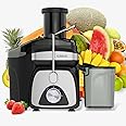 AZEUS Centrifugal Juicer Machines, Juice Extractor with Germany-Made 163 Chopping Blades (Titanium Reinforced) & 2-Layer Centrifugal Bowl, High Juice Yield, Easy to Clean, Anti-Drip,100% BPA-Free
