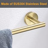 YUET Towel Rail 16 inch Brushed Gold Stainless Steel 304 Wall Mount view 3