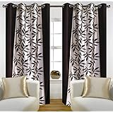 Homefab India Multi Style Black Window Curtain (HF156) 6X4ft(1 pc Curtain)